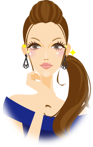 まつ毛の長い女性